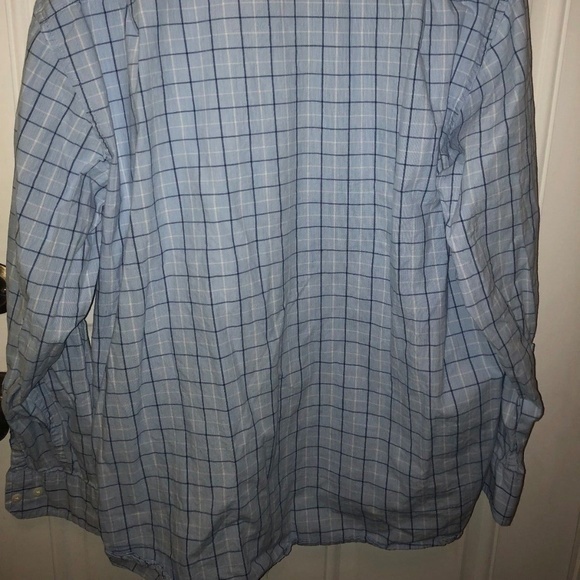 IZOD Men's XL Blue Plaid Button Down Shirt - Picture 5 of 7